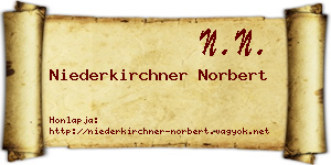 Niederkirchner Norbert névjegykártya